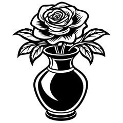 vase with roses