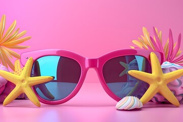 beach sunglasses vacation summer fashion background