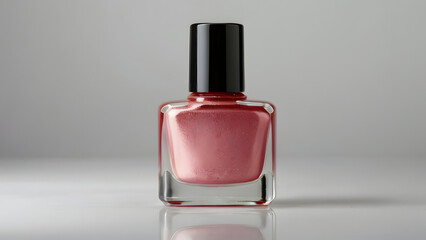 Shining nail polish isolated on white