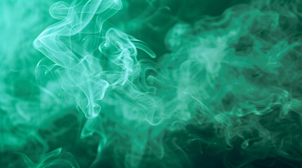 Smoke in cool mint green, with a neon light texture that adds a fresh and invigorating element to the abstract design.