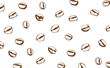 Coffee beans pattern background. coffee beans background. Coffee beans wallpaper. Coffee Beans Illustration for packaging. 