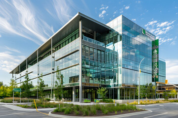 Modern Financial Building During Daytime With Sky as the Backdrop