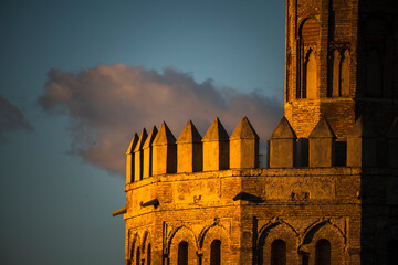 Torre del Oro (Tower of Gold, 13th century Moorish building), detail. Seville, Spain.