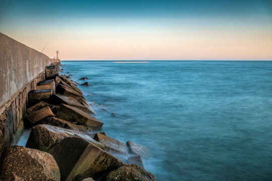 Breakwater, long exposure shot. Ayamonte, Spain.