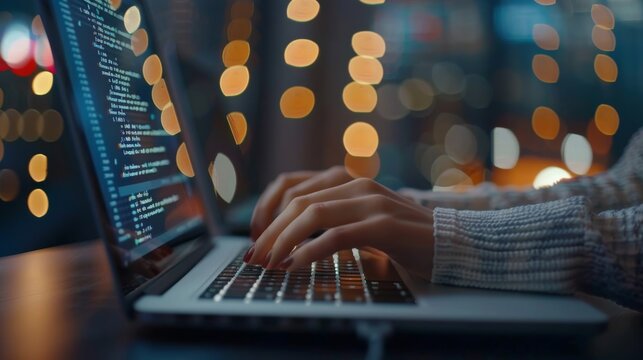 A Programmer Coding at Night