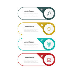 Design template infographic vector element with 4 step vertical or option 