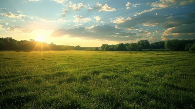 Fields and Meadows Open Field: A neon photo of an open field