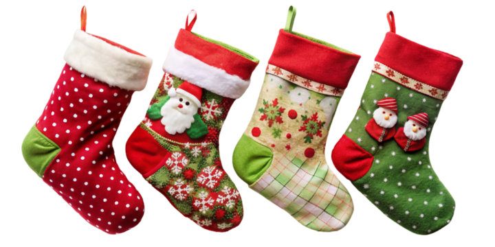 Christmas stocking set background