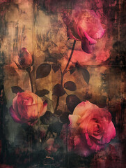 vintage background with roses