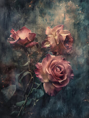 background with roses