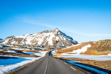 Empty roads on Snæfellsnes Peninsula, Iceland