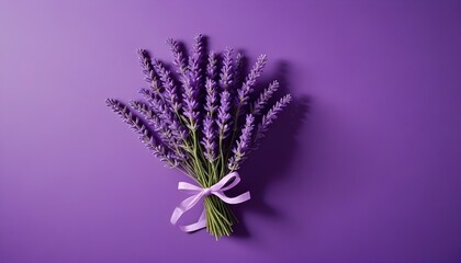 Minimalistic purple background with lavender