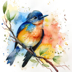 Beautiful little blue bird
