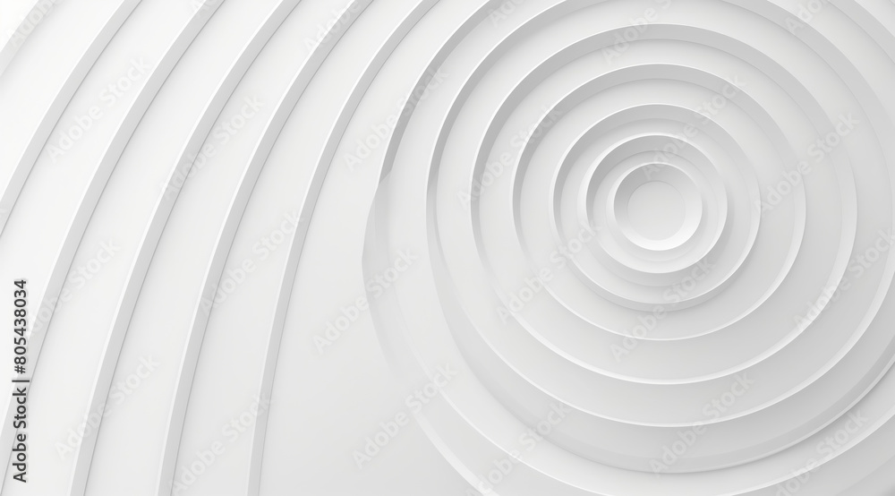 Poster abstract white background with a white circle in the middle. the background is very simple and clean