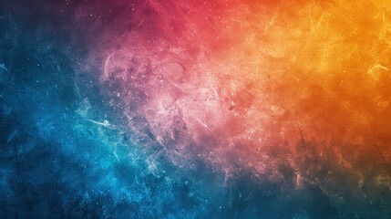 Fototapeta premium Blue orange yellow pink grainy gradient background abstract poster design noise texture copy space