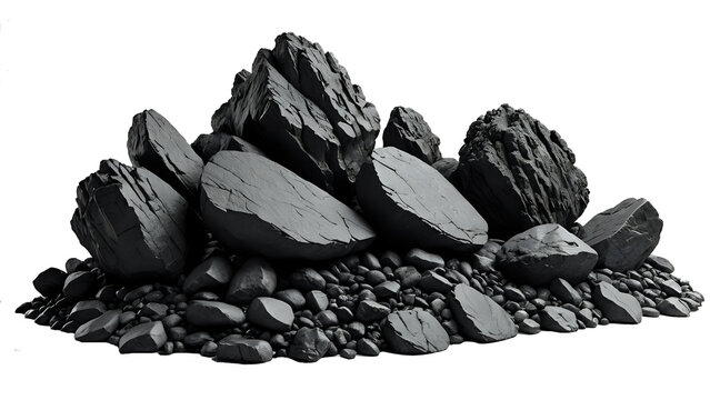 Mountain Peak. 3d Rendering for Composite. Isolated Cutout.