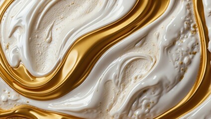 Pure gold cream texture smooth creamy cosmetic product background,white foam cream texture for backdrop
