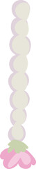 Flower garland illustration on transparent background.
