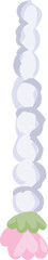 Flower garland illustration on transparent background.
