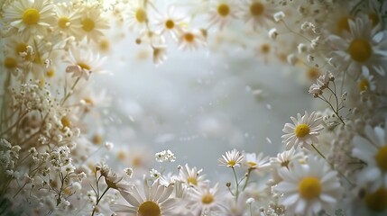 Whimsical daisy border encircling a treasured photo, capturing the essence of simplicity and purity.