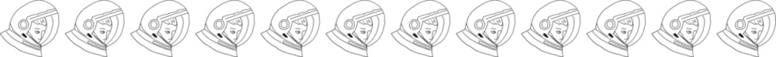 Pilot line border illustration on transparent background.
