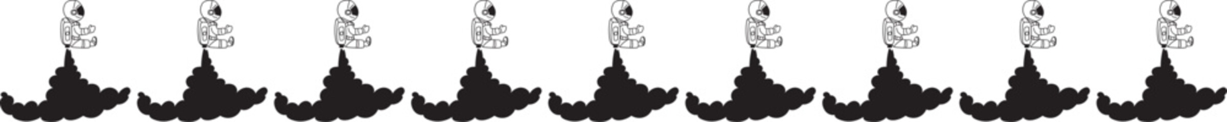 Pilot line border illustration on transparent background.
