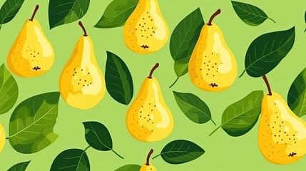 seamless pattern of juicy pears backgrounds illustrations