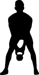 Fitness Vector Of Man Doing Situps Silhouette Isolated on transparent Background, Silhouette man PNG, bodybuilder training. Personal trainer workout. Fit man exercise