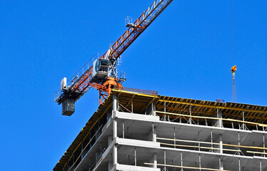 Crane and highrise construction