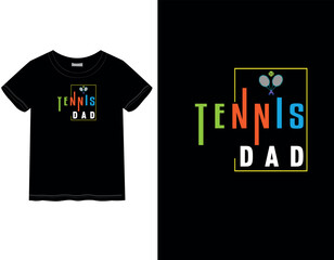 Tennis lover Father's Day t-shirt | Happy Father's Day " | Father's Day t-shirt | Male and female t-shirt | Holyday mood | Father's Day quote.
