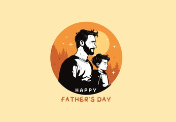 Father's day social media banner design and t-shirt design vector 