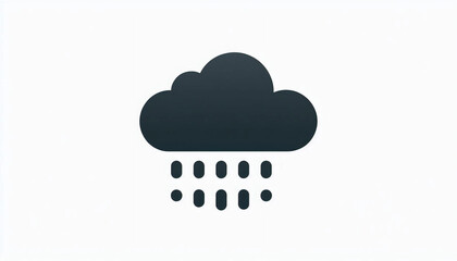 Simple dark cloud rain icon logo wallpaper background