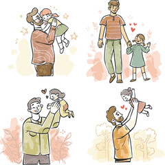 Father's day social media banner design and t-shirt design vector 