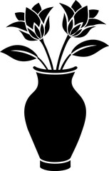 Illustration of a flower in a vase
