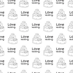 Wedding seamless pattern background.
