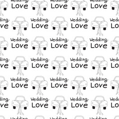 Wedding seamless pattern background.
