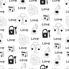 Love seamless pattern background.
