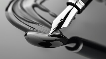 A Close-Up of Fountain Pen