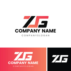 Fototapeta premium ZG initial logo design