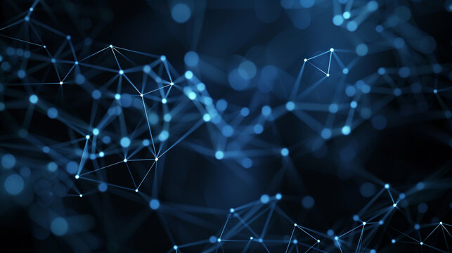 Dark indigo with subtle glowing molecular mesh Tiny interconnected polygons softly illuminated, providing a minimalist depiction of high-tech networks.
