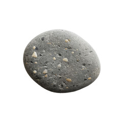 Grey pebble on white background

