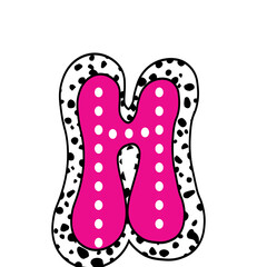 Dalmatian Dots Letters Alphabet font PNG svg, doodle Bright Colors, Dalmatian Handwritten Font Alphabet png svg, for sublimation designs