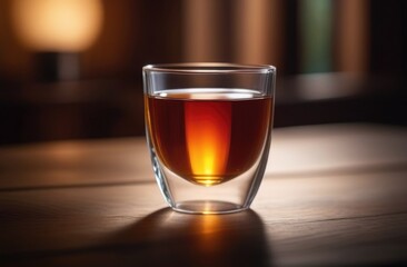 A Cup of freshly brewed black tea,escaping steam,warm soft light, darker background. International Tea Day, December 15, May 21