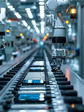 Robotic machine vision system in phone factory