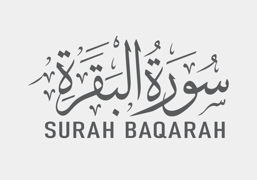 quran surah baqarah arabic calligraphy 