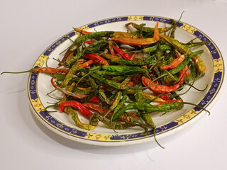 Long Red and Green Peppers