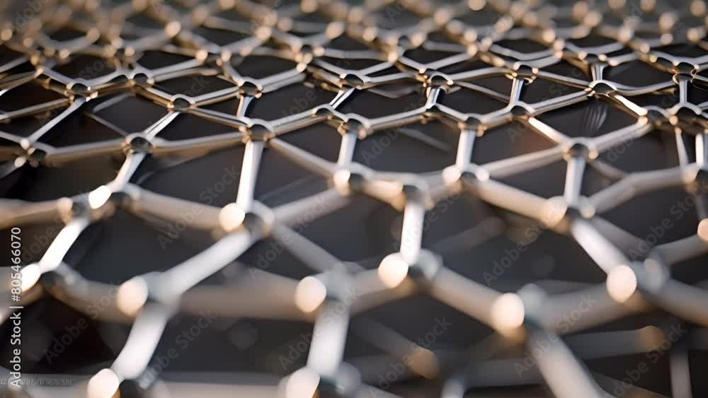 Poster close up view of metal structure generative ai