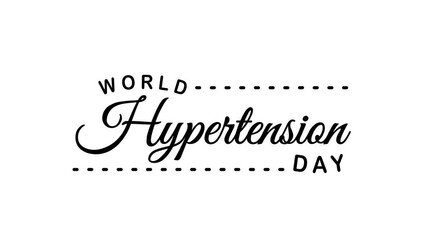 World Hypertension Day Text Animation. Great for World Hypertension Day Celebrations, for banner, social media feed wallpaper stories.