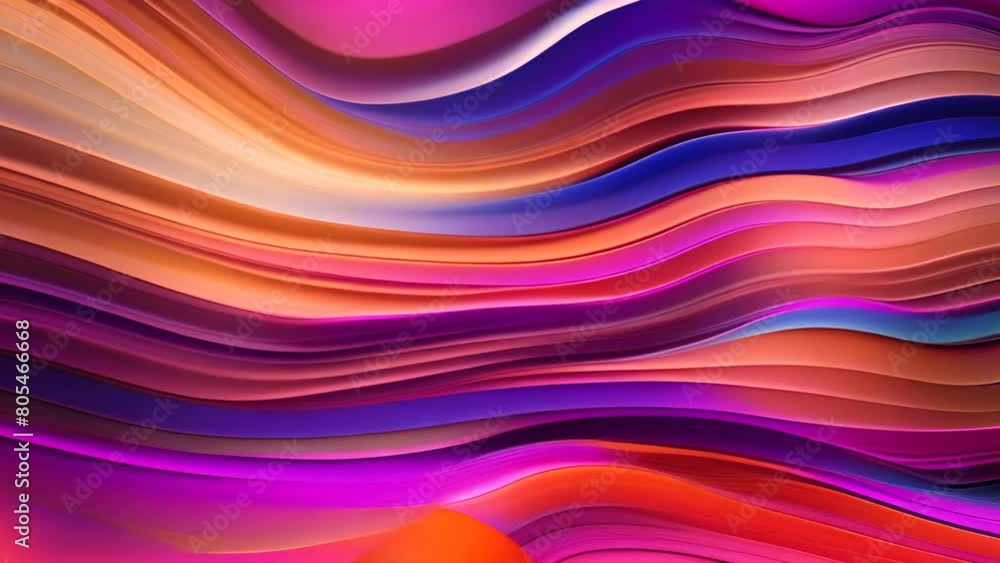 Poster colorful abstract background with wavy lines generative ai