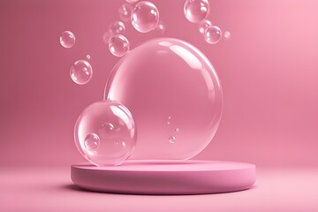 pink soap bubbles backdrop for product photography
